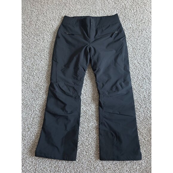 Obermeyer Womens Sz 10 Insulated Black Ski Pants Wide Leg Water-Resistant - Picture 2 of 14